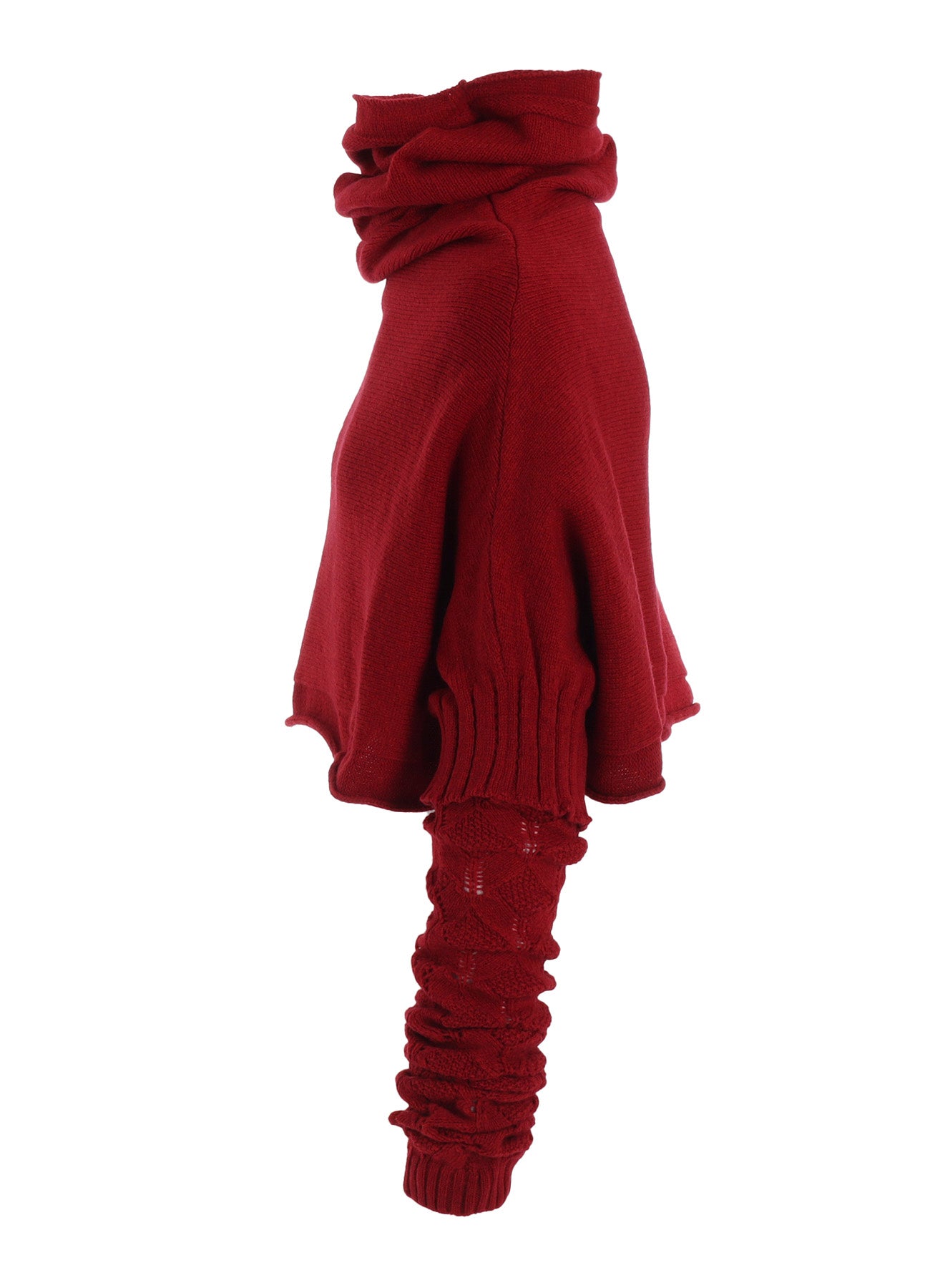 7G PLAIN STITCH LINKS CROPPED HN PO W/ARM WARMERS