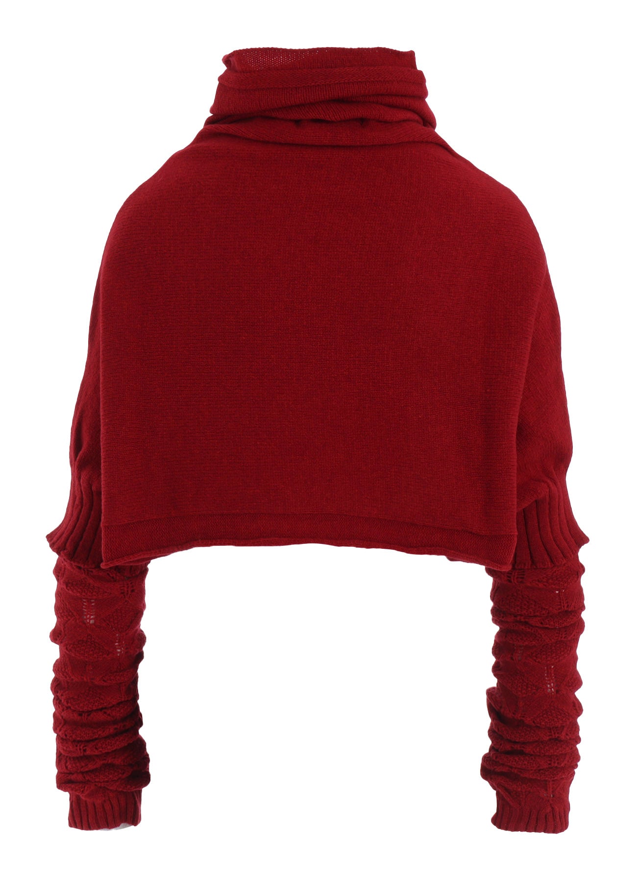 7G PLAIN STITCH LINKS CROPPED HN PO W/ARM WARMERS