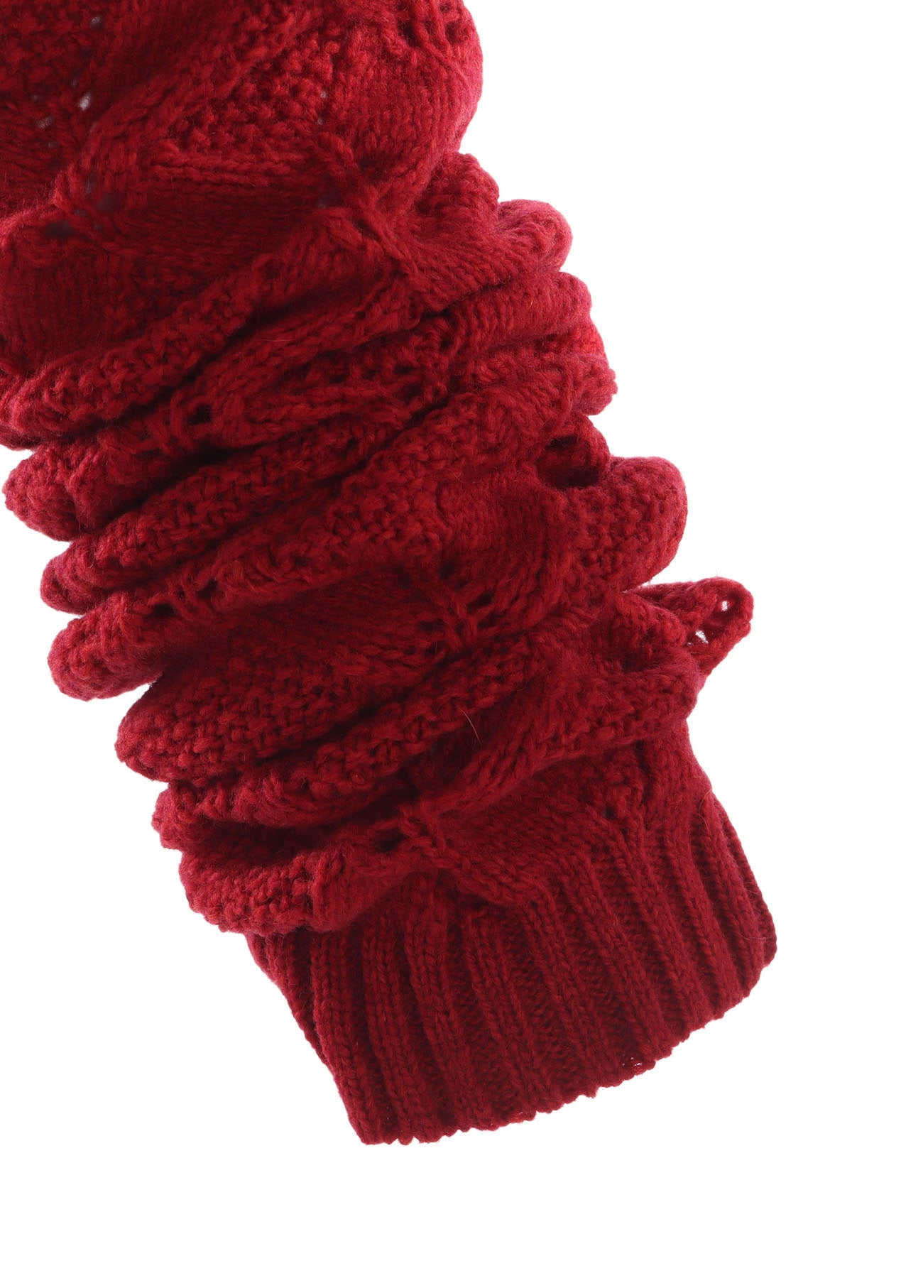 7G PLAIN STITCH LINKS CROPPED HN PO W/ARM WARMERS