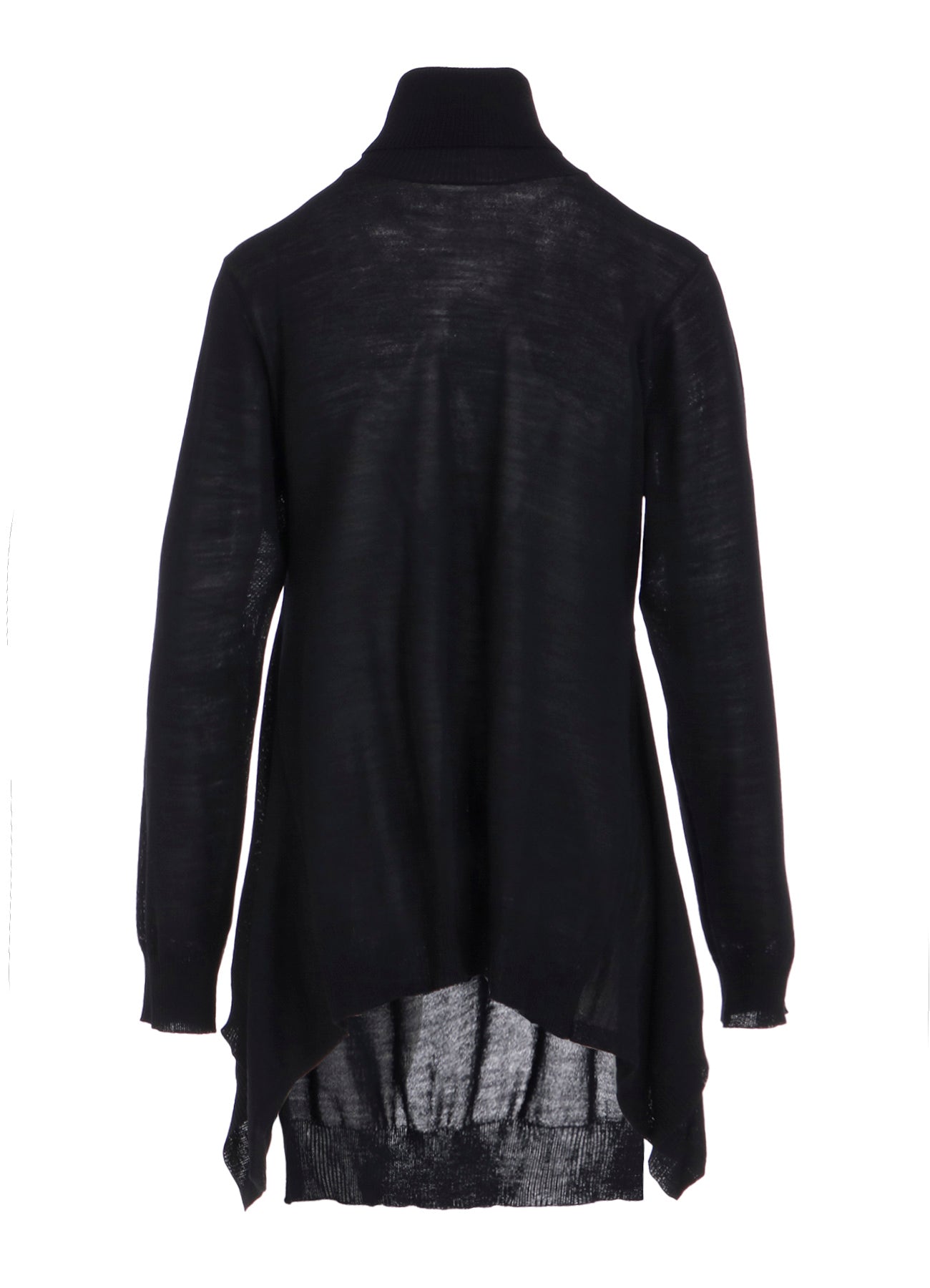 PLAIN STITCH+RIB DRAPED HIGH NECK PO
