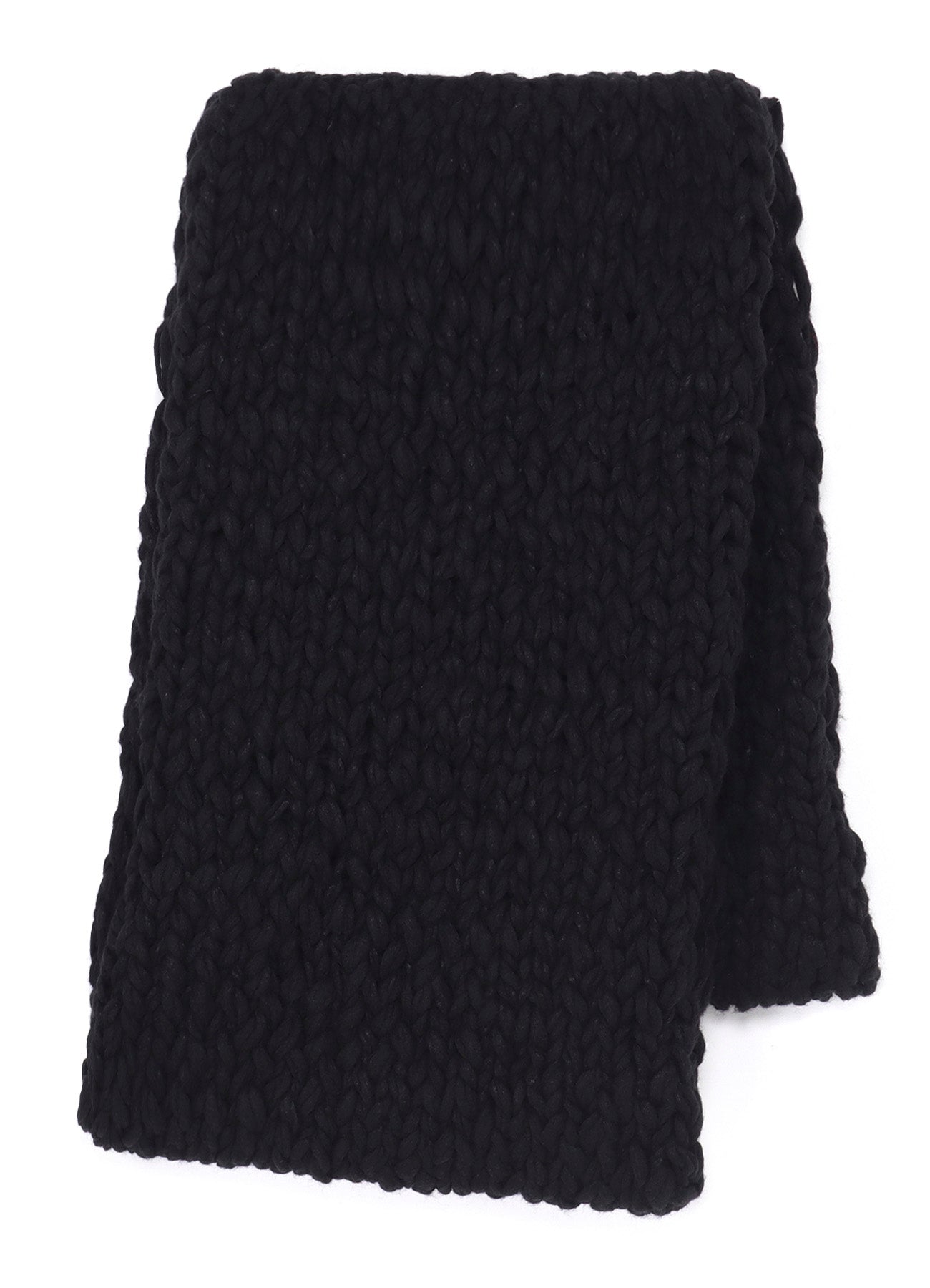 HAND-WOVEN SLABS/W KNIT SNOOD