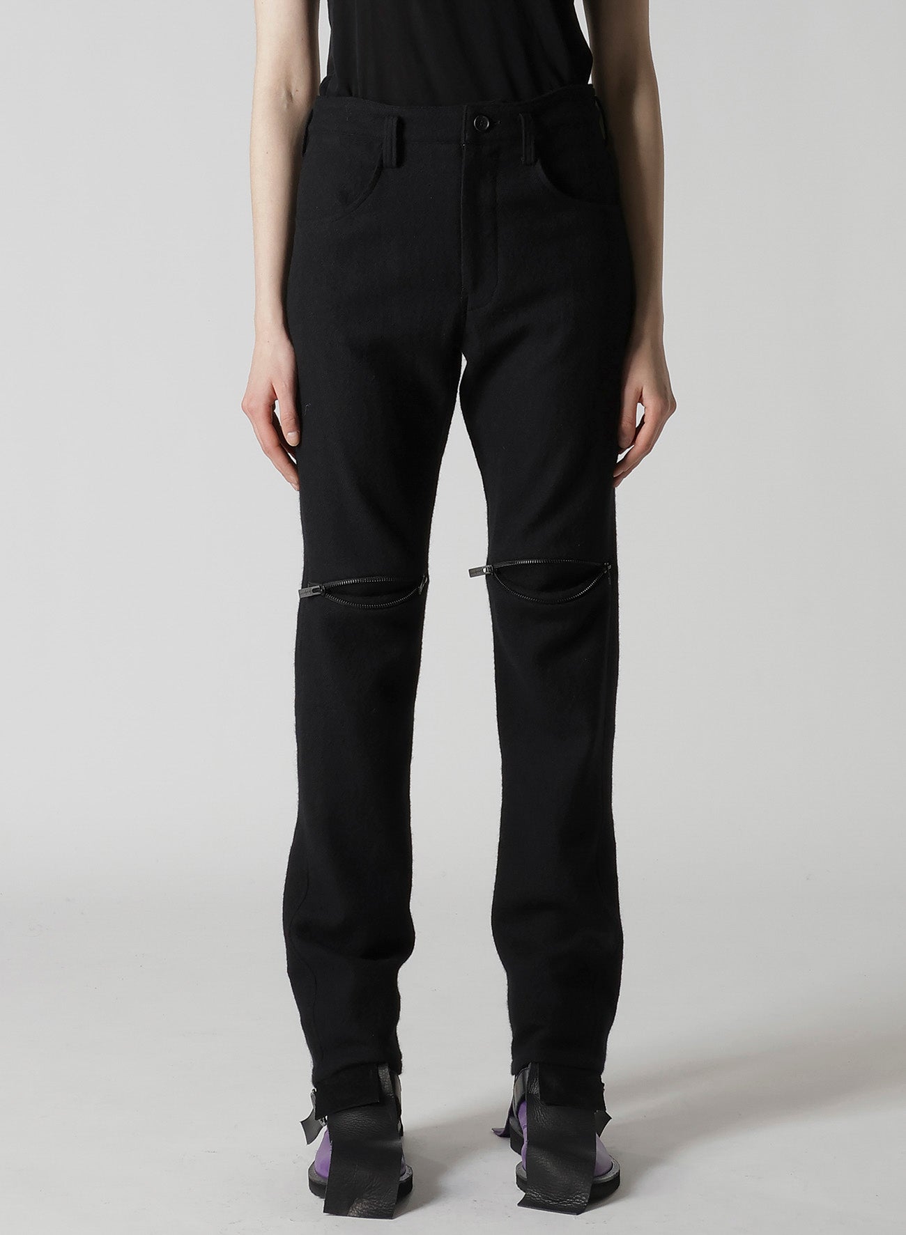 WOOL VIYELLA KNEE GUSSET PANTS