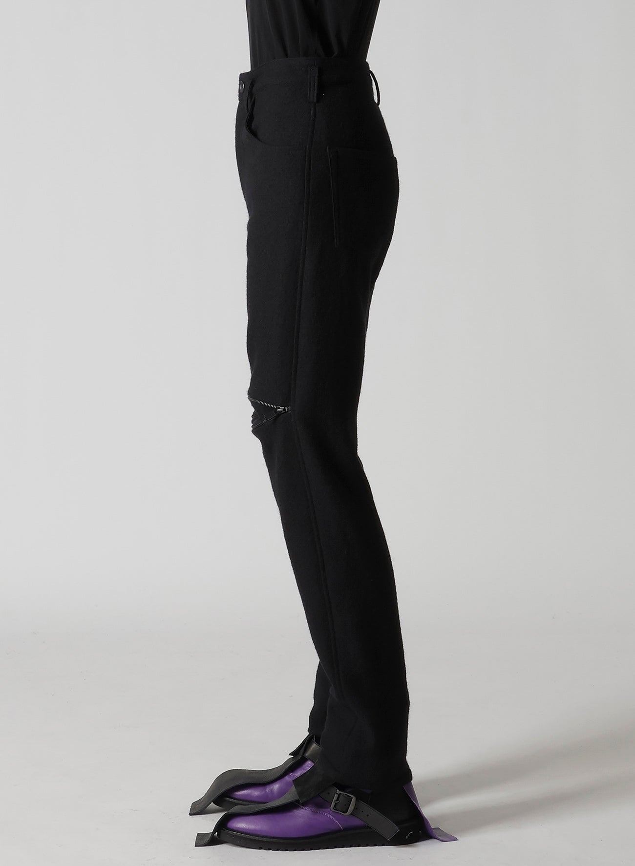 WOOL VIYELLA KNEE GUSSET PANTS