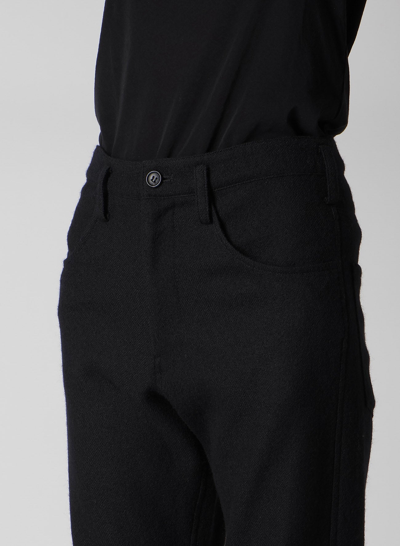 WOOL VIYELLA GATHERED KNEE PANTS