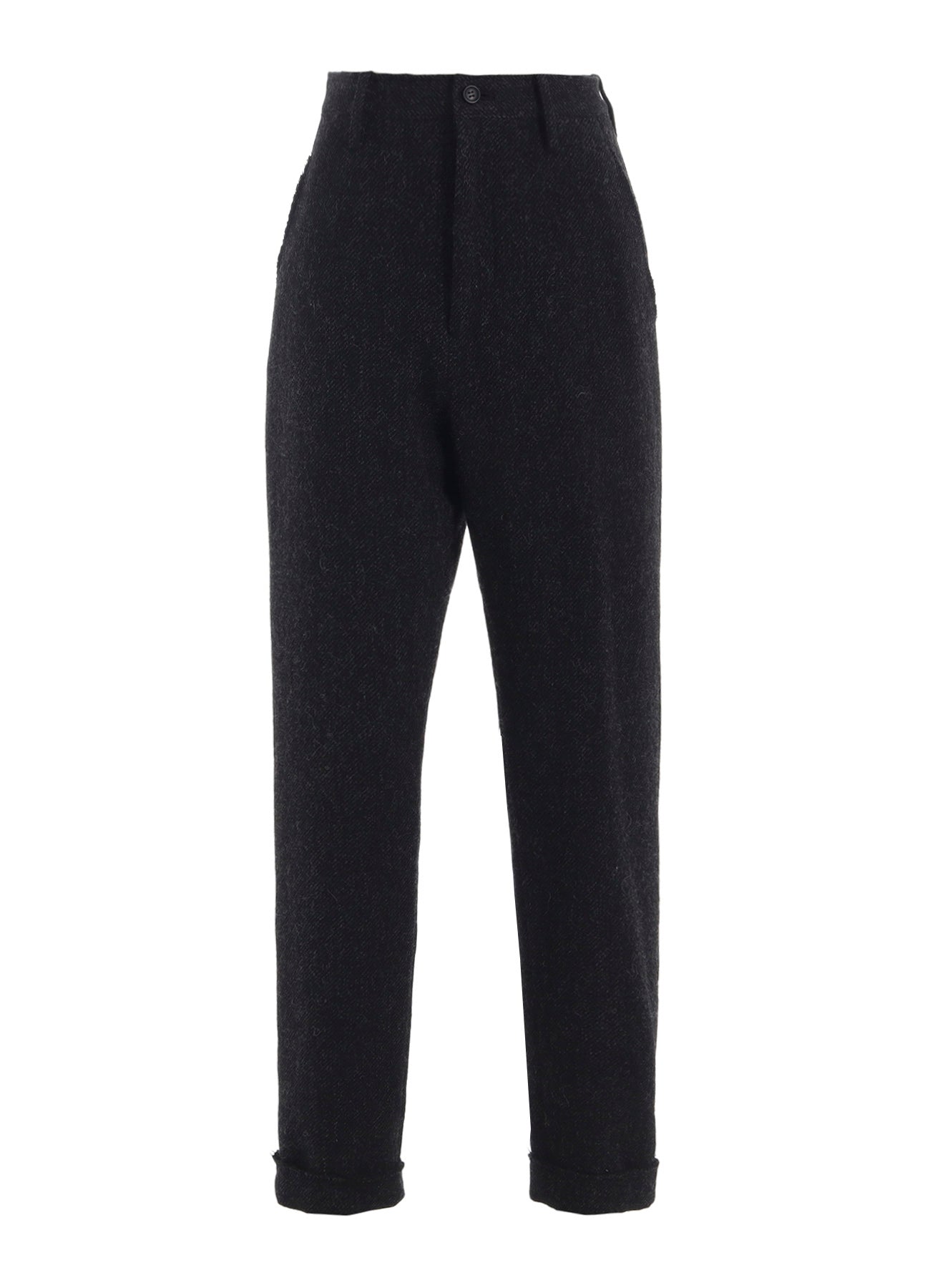 TWEED CLOTH CUFFED HEM PANTS