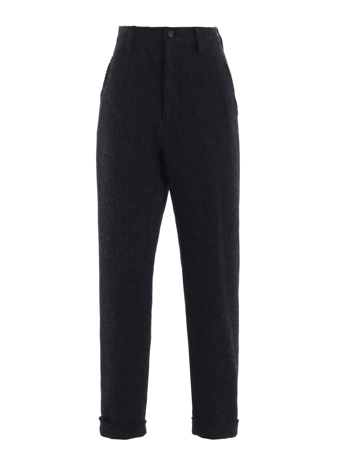 TWEED CLOTH CUFFED HEM PANTS