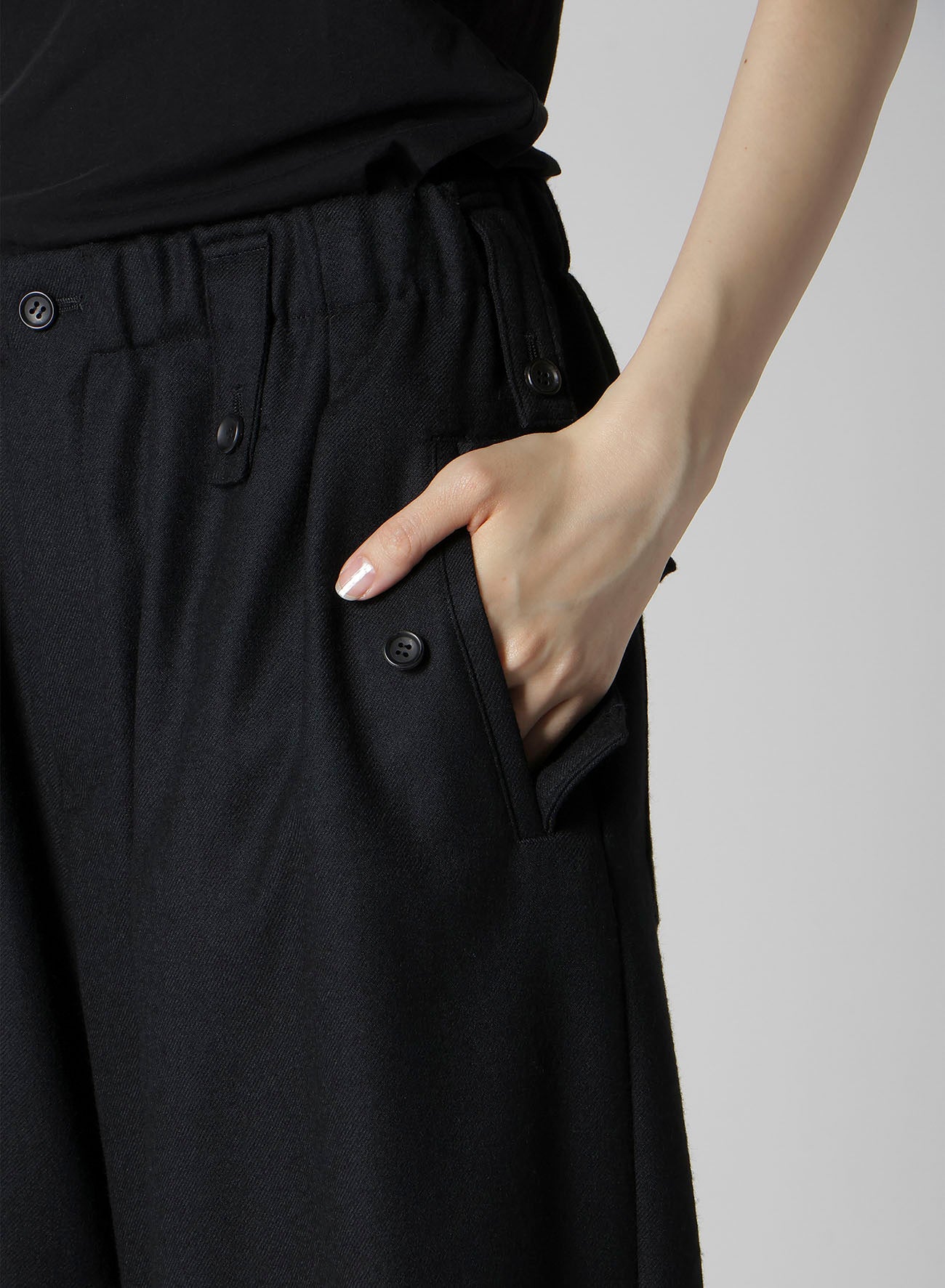 W/SAXONY FLAP D WIDE PANTS