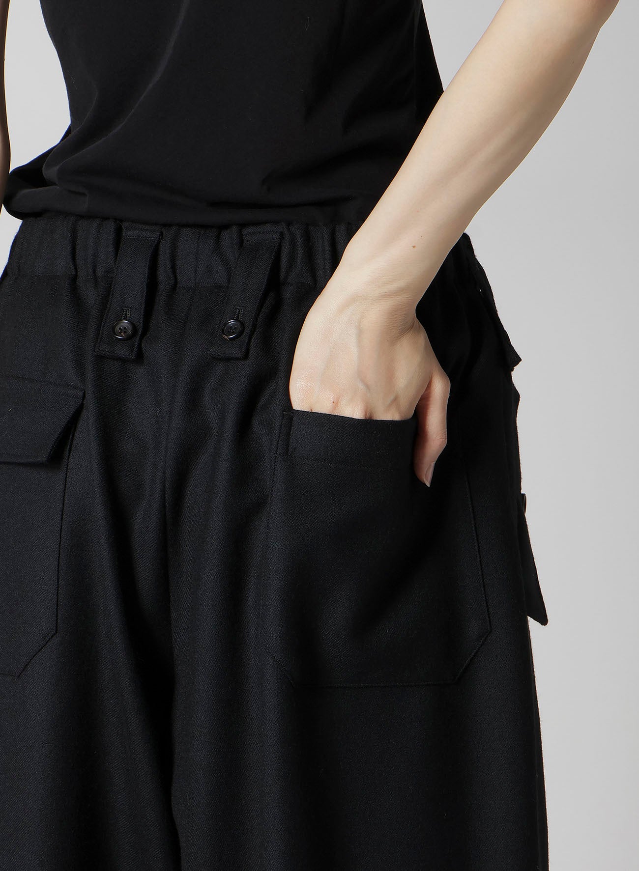 W/SAXONY FLAP D WIDE PANTS