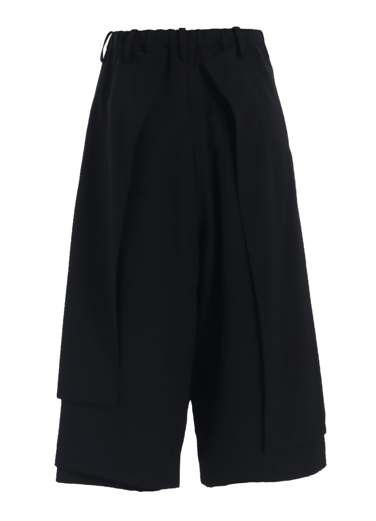 GABARDINE F BUTTON WRAP PANTS