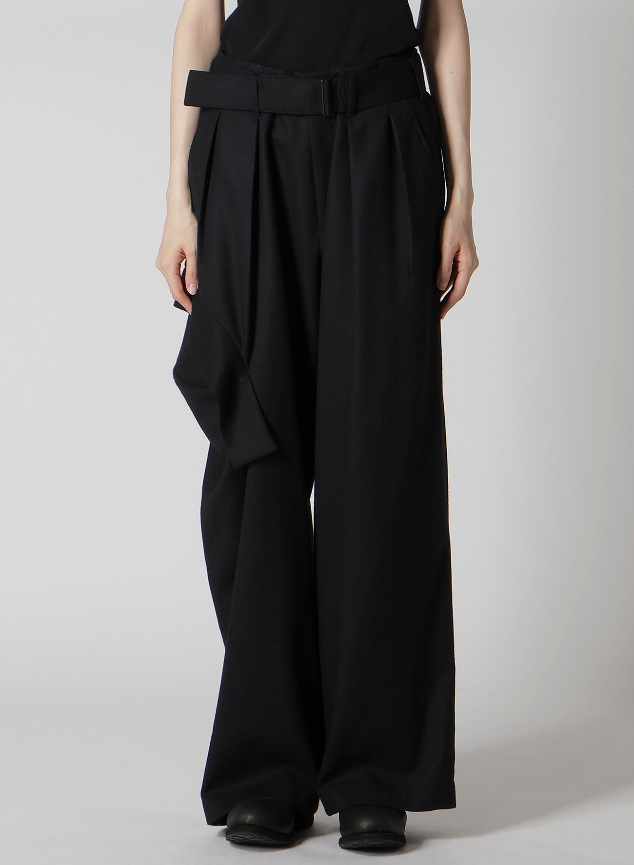 W/SAXONY R DRAPED WIDE PANTS