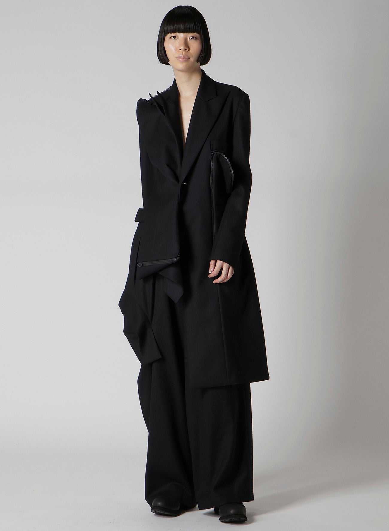 W/SAXONY R DRAPED WIDE PANTS