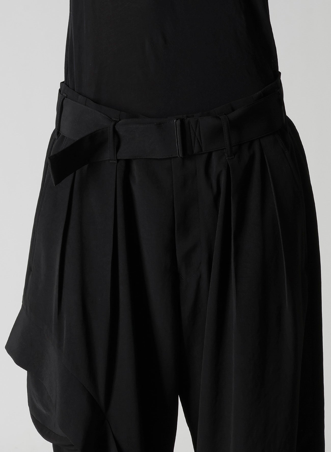 TA/PE CREPE DE CHINE R DRAPED WIDE PANTS