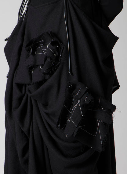 FLANNEL BOX D GATHERED SUSPENDER SKIRT