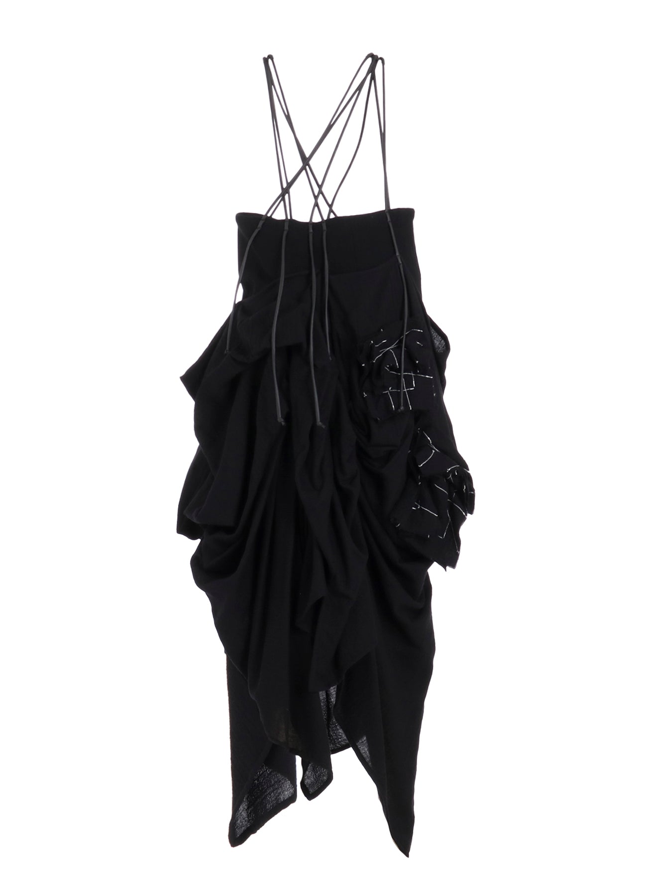 FLANNEL BOX D GATHERED SUSPENDER SKIRT
