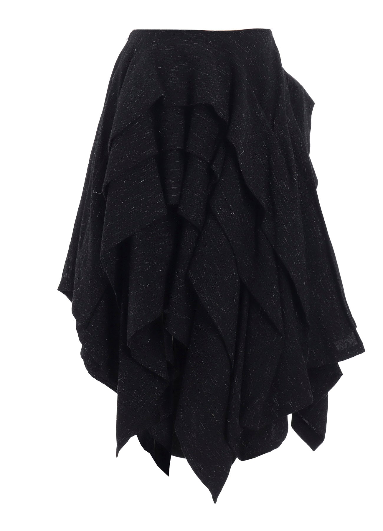 WOOLEN TWEED R DRAPED TUCK ST SKIRT