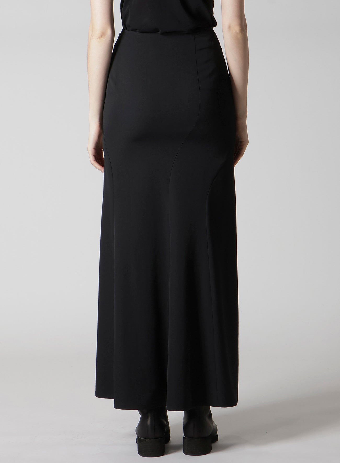 WOOL GABARDINE DIAGONAL CUTTING LONG SKIRT