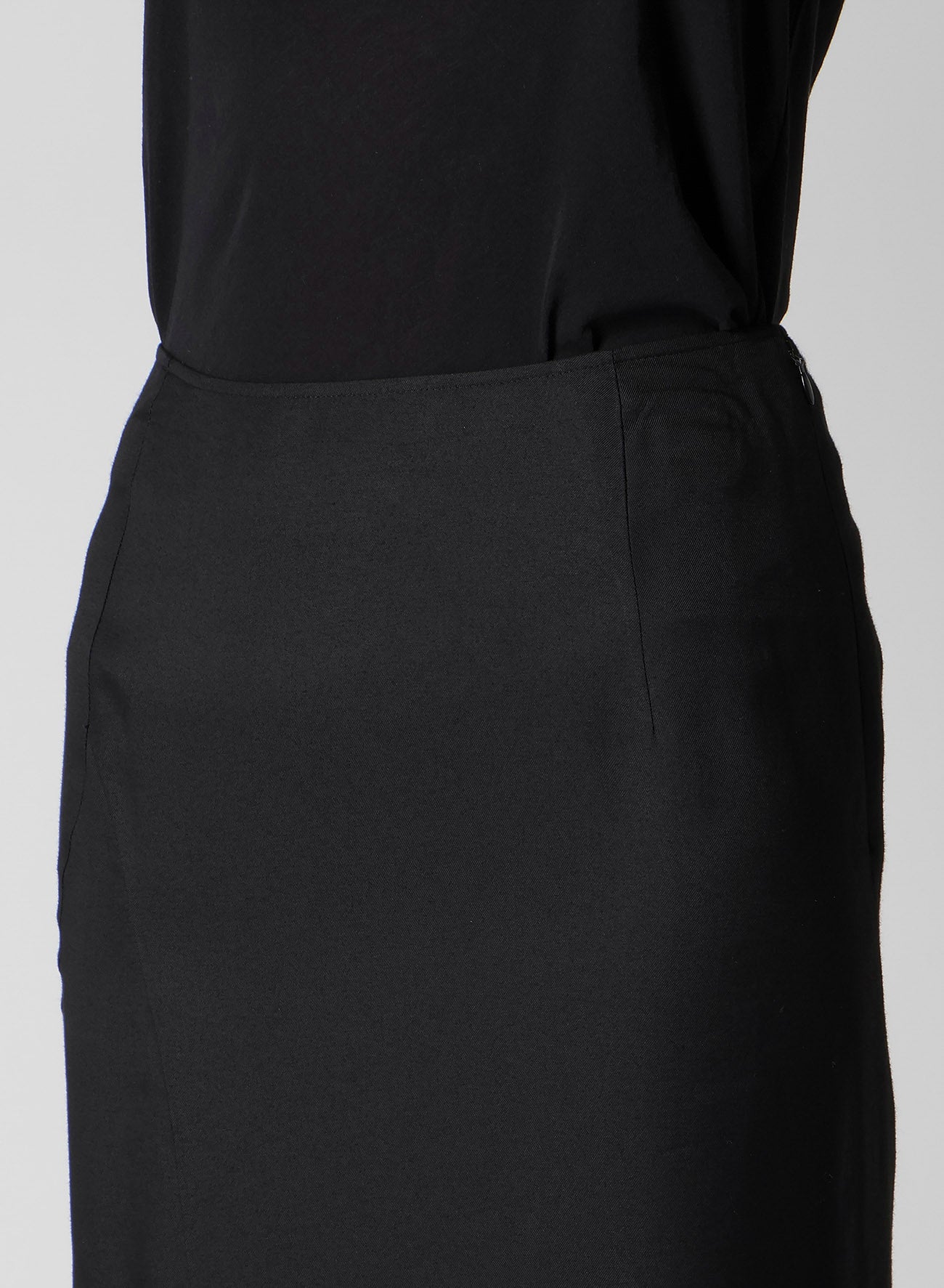 VISCOSE TWILL DIAGONAL CUTTING LONG SKIRT