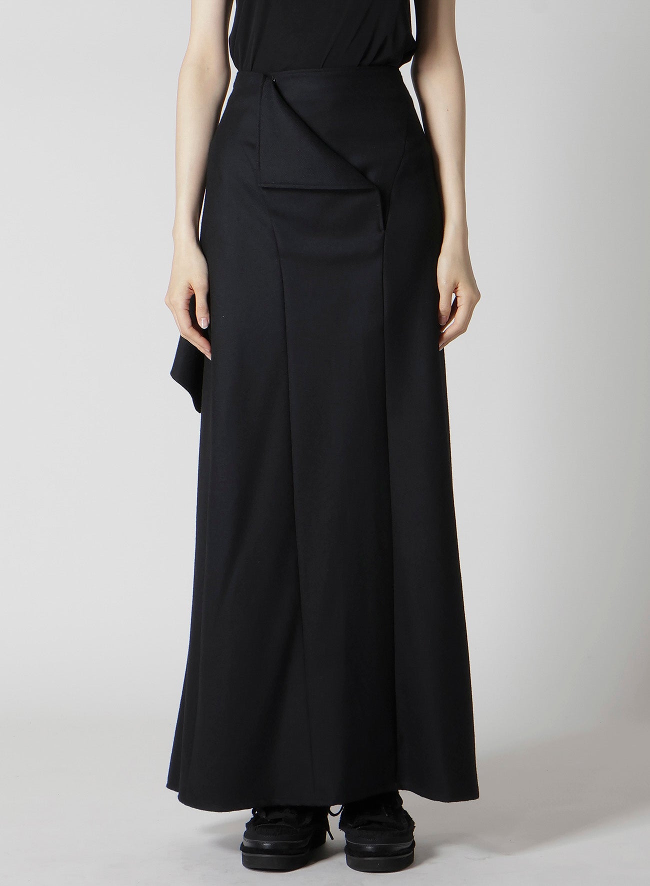 W/SAXONY B DRAPED HIGH WAIST SKIRT