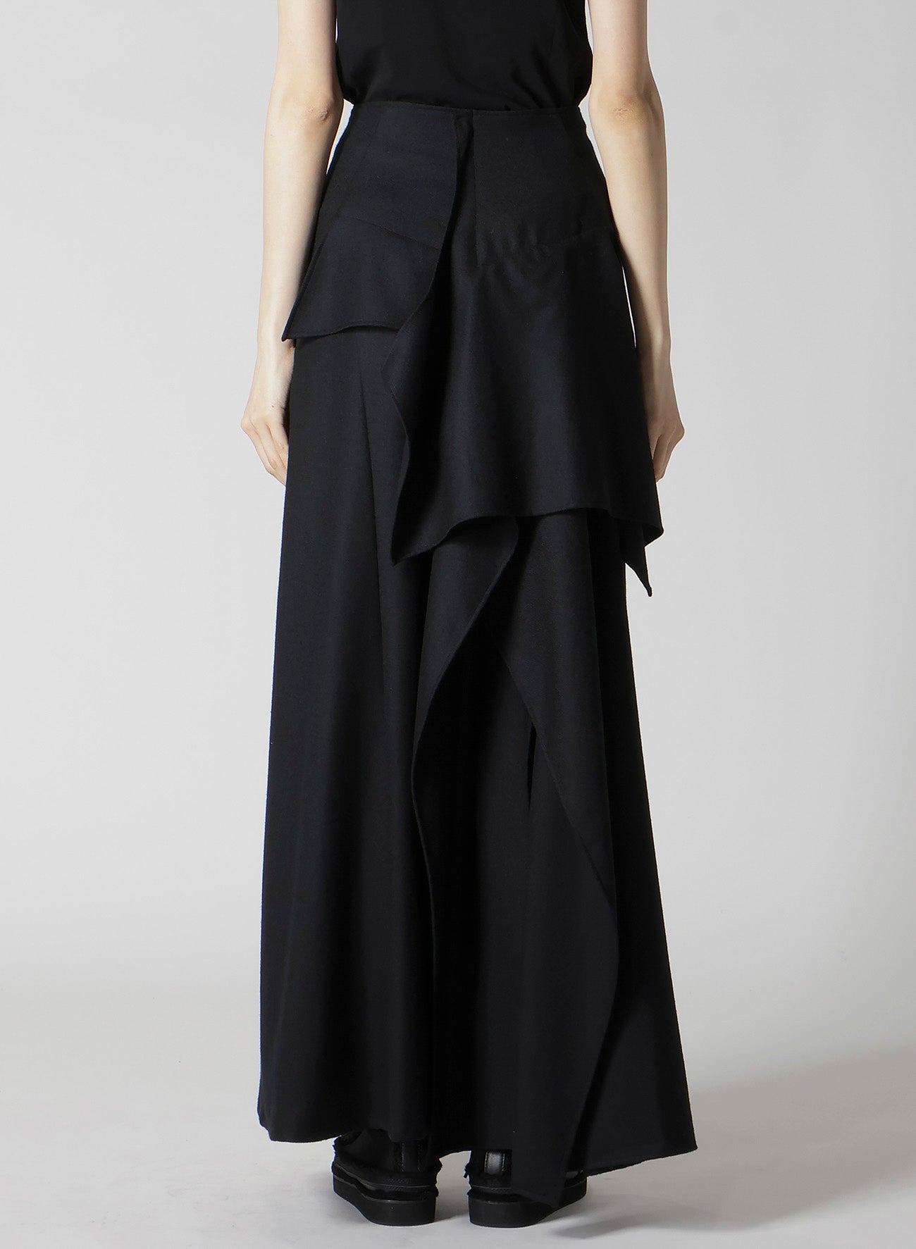 W/SAXONY B DRAPED HIGH WAIST SKIRT