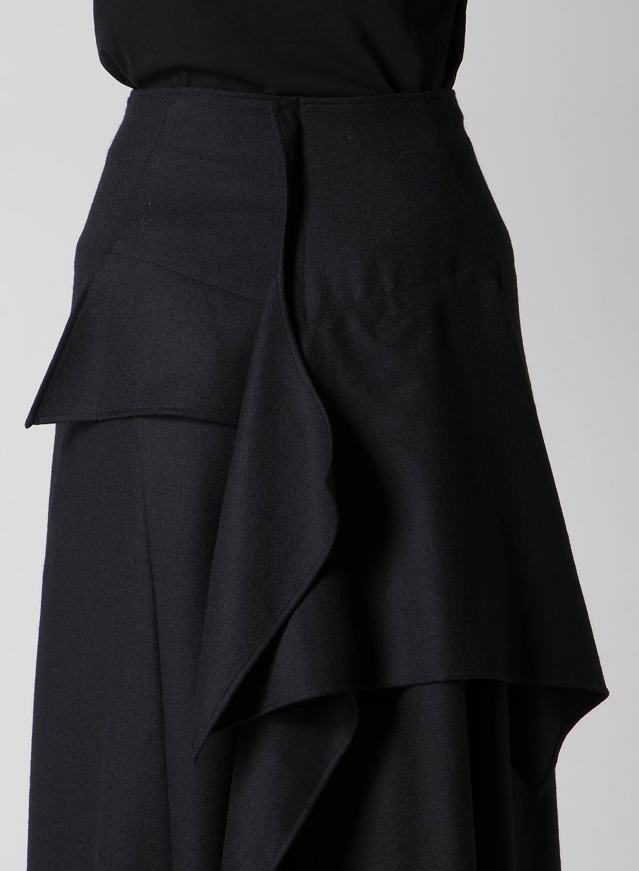 W/SAXONY B DRAPED HIGH WAIST SKIRT