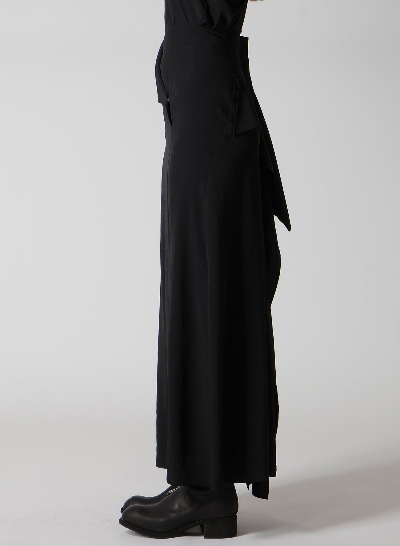 TA/PE CREPE DE CHINE B DRAPED HIGH WAIST SKIRT
