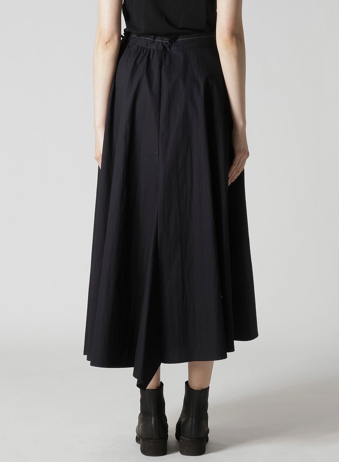 COTTON BROAD L GATHERED FLARE SKIRT