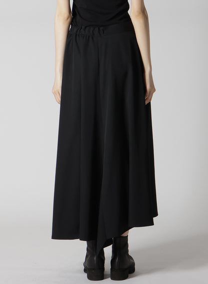 GABARDINE L GATHERED FLARE SKIRT