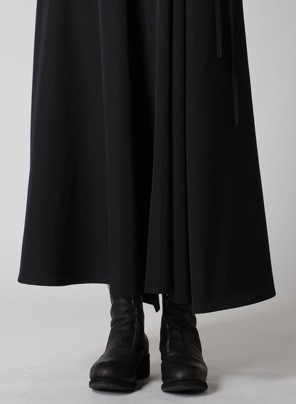 GABARDINE L GATHERED FLARE SKIRT