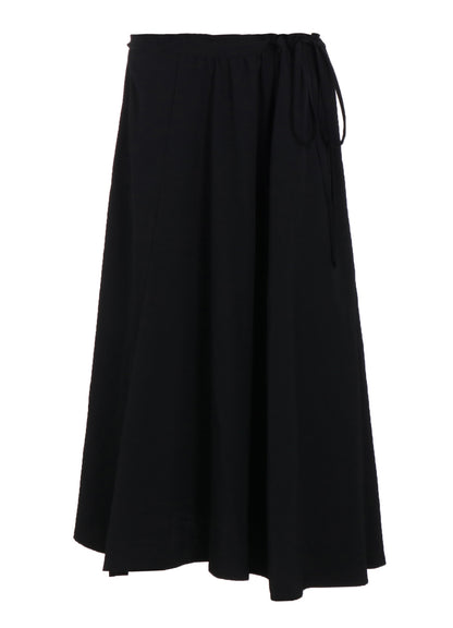 GABARDINE L GATHERED FLARE SKIRT