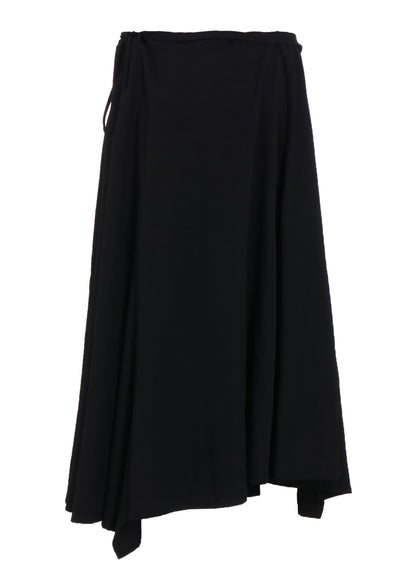 GABARDINE L GATHERED FLARE SKIRT