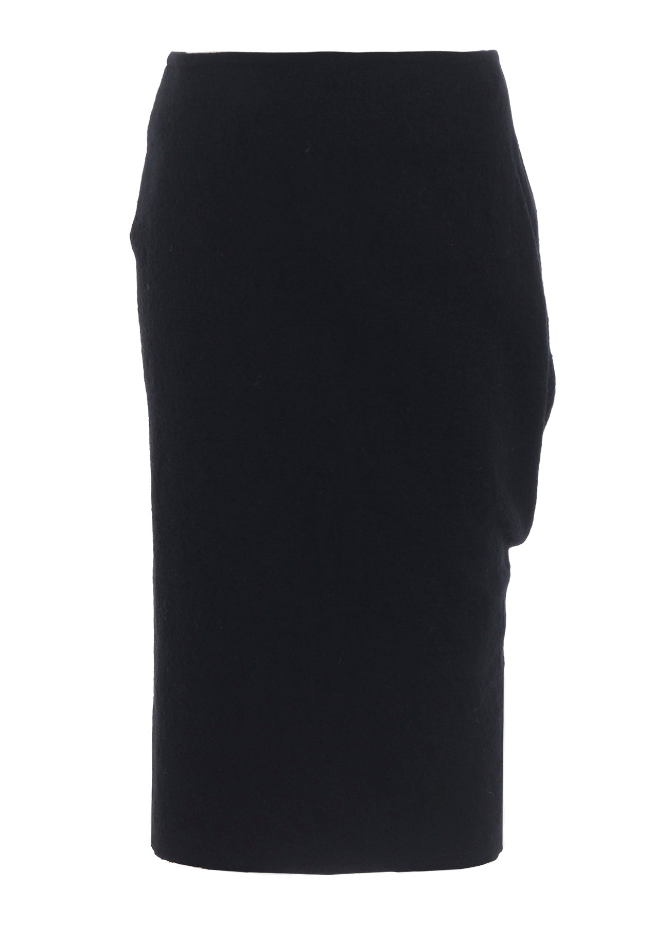 SHRINKED WOOL SERGE TWISTED SKIRT