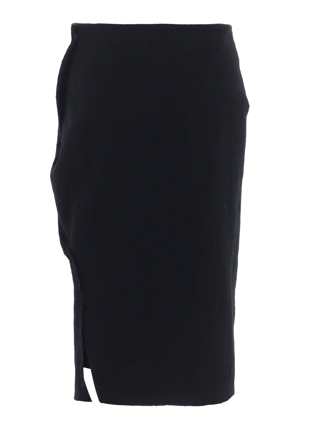 SHRINKED WOOL SERGE TWISTED SKIRT