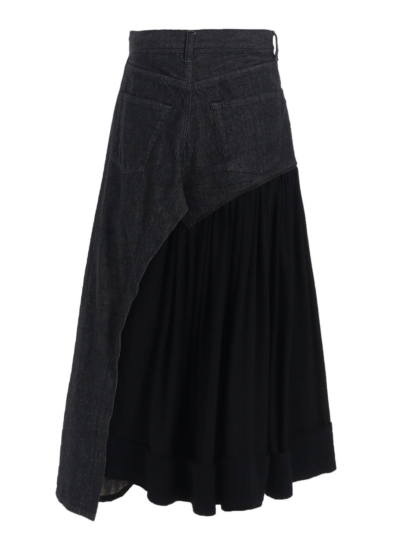 11.5OZ DENIM L CUT OFF COMBINATION SKIRT