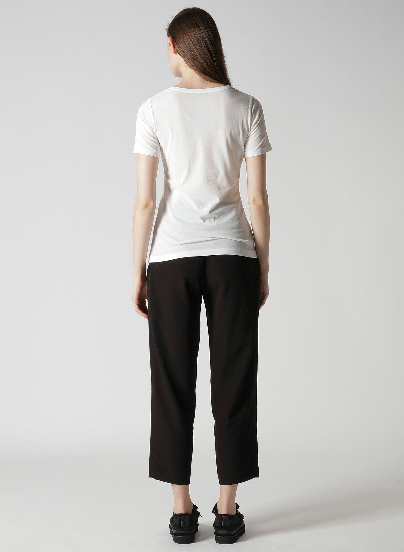 HIGH TWISTED JERSEY SHORT SLV ROUND NECK T