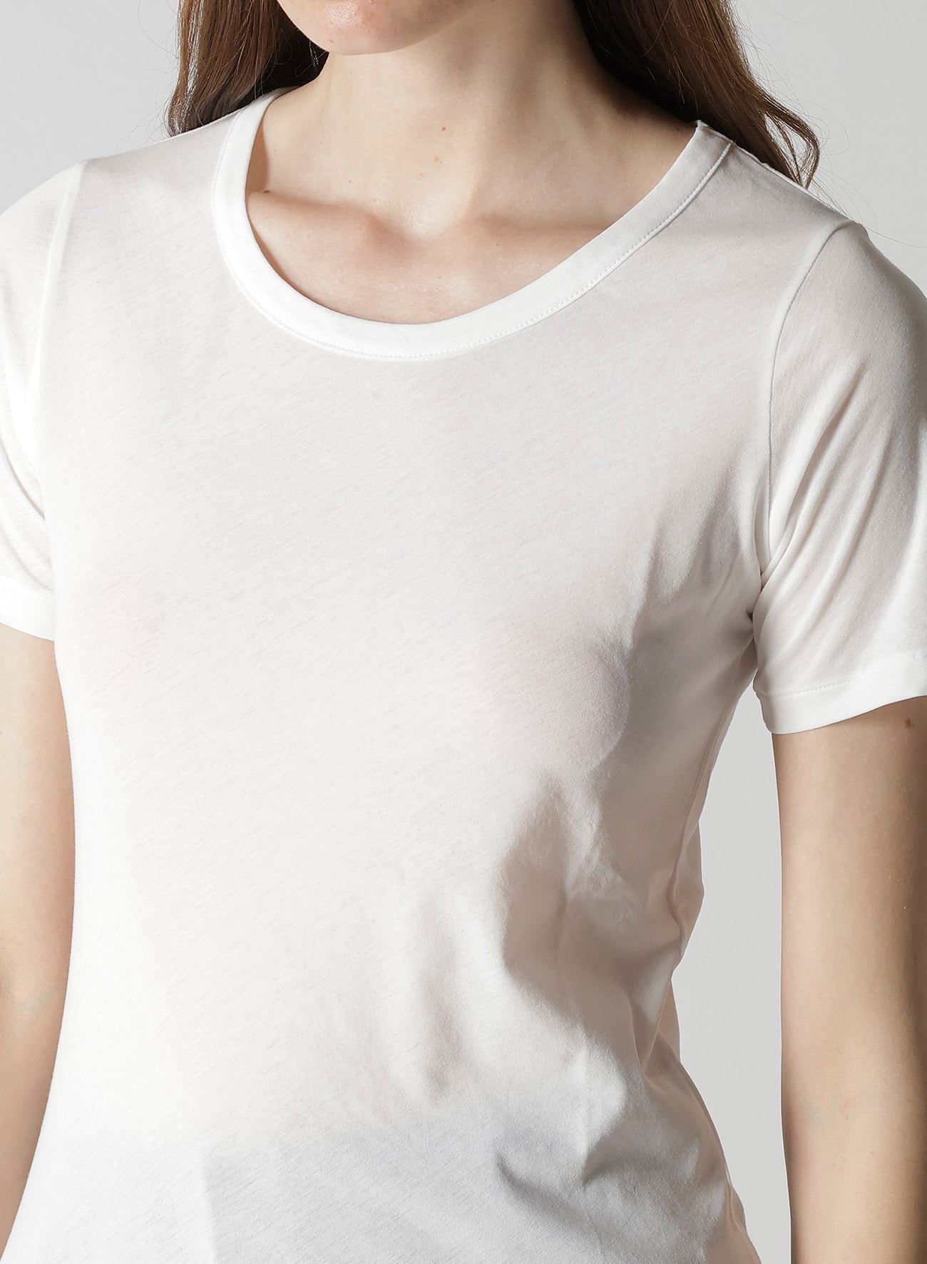 HIGH TWISTED JERSEY SHORT SLV ROUND NECK T