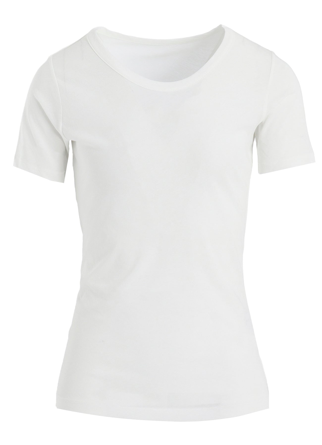 HIGH TWISTED JERSEY SHORT SLV ROUND NECK T