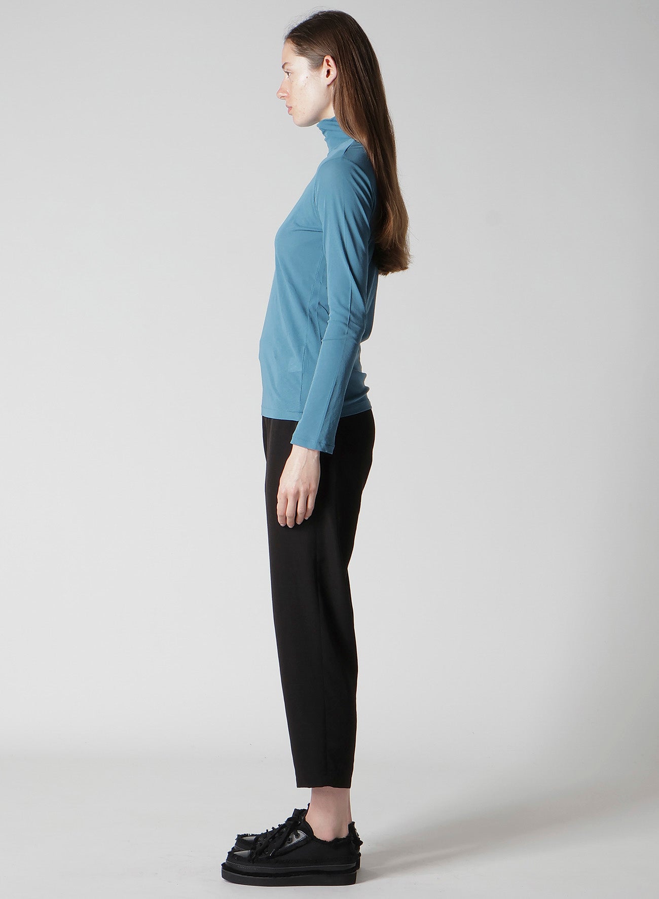 HIGH TWISTED JERSEY LONG SLV TURTLE NECK PO