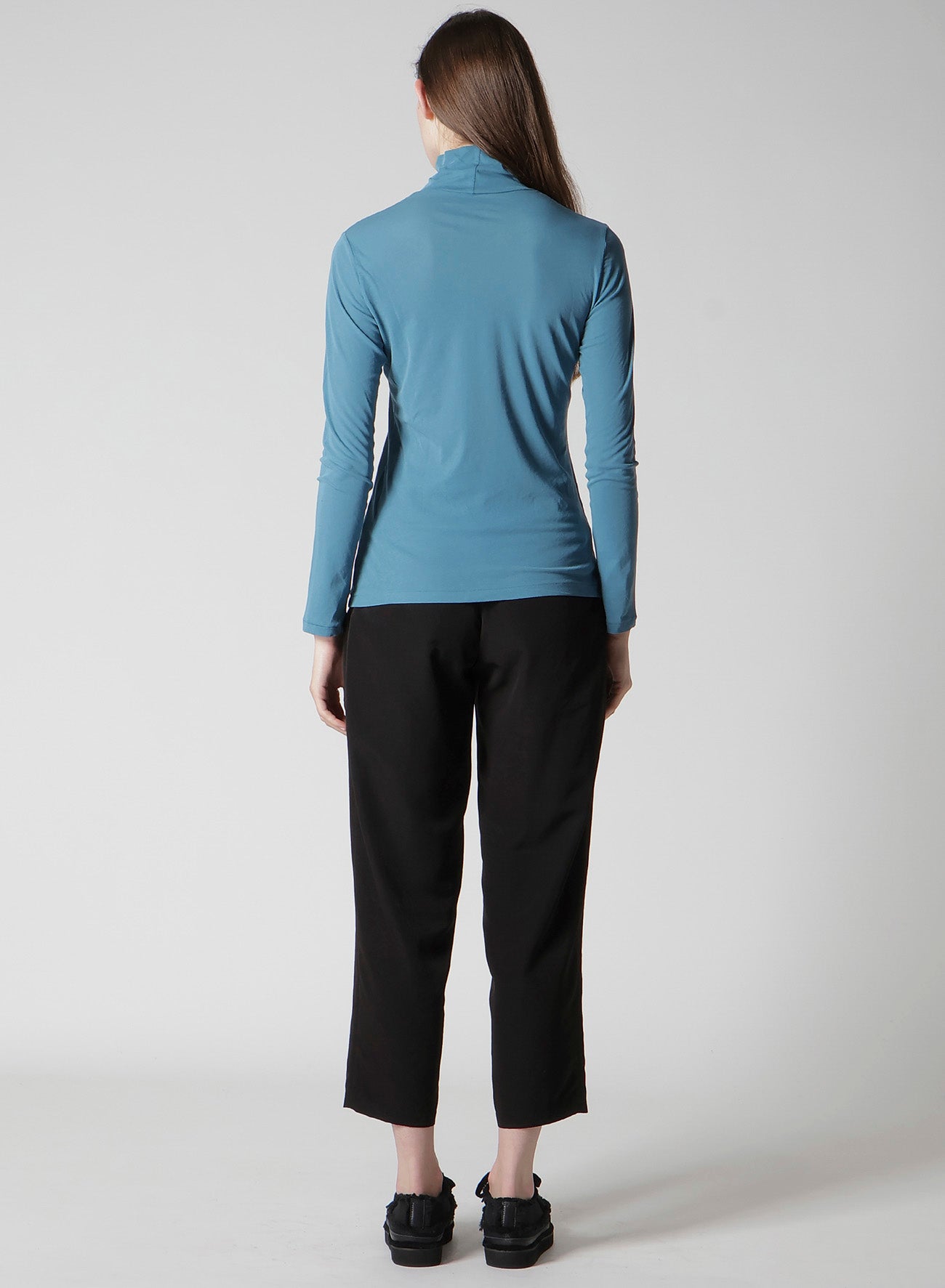 HIGH TWISTED JERSEY LONG SLV TURTLE NECK PO