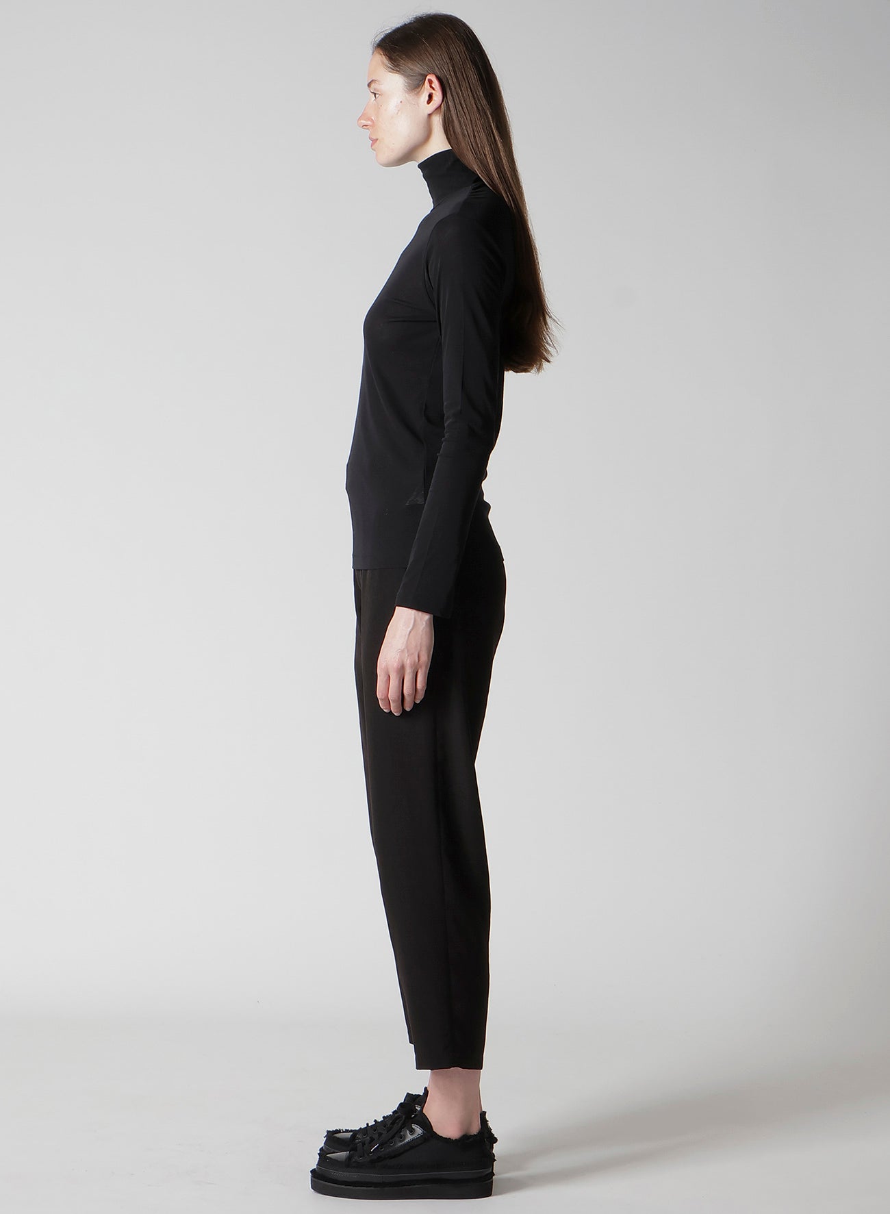 HIGH TWISTED JERSEY LONG SLV TURTLE NECK PO