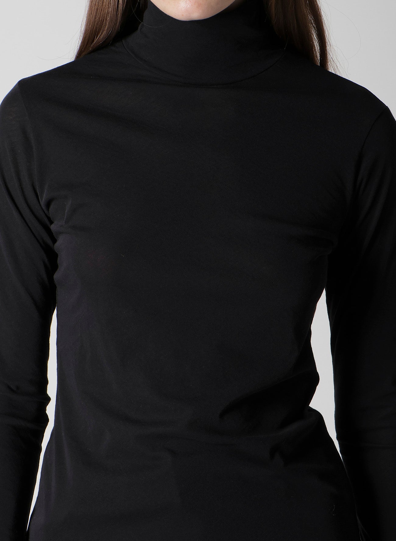HIGH TWISTED JERSEY LONG SLV TURTLE NECK PO