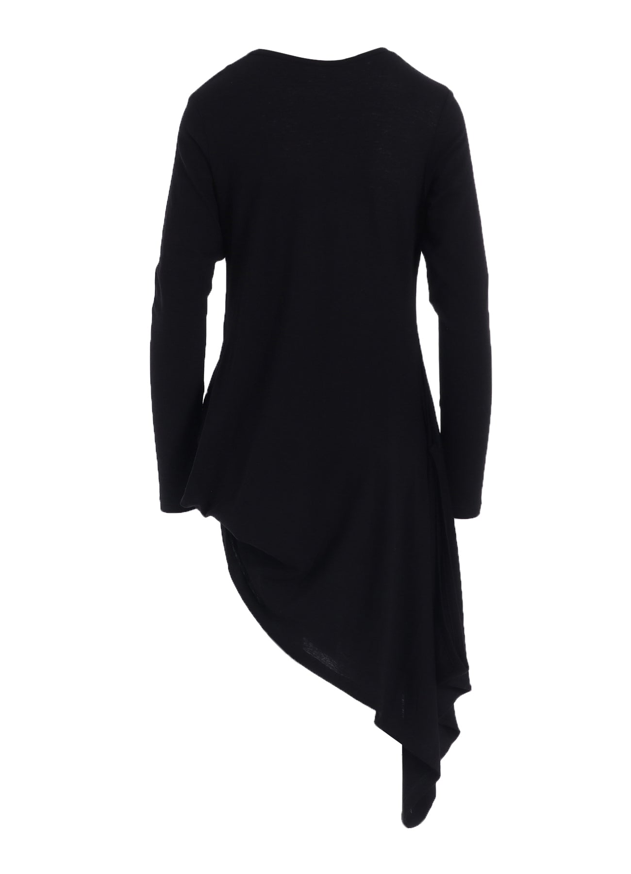 C ANGORA CASHMERE SINGLE JERSEY R DRAPED ROUND NECK PO