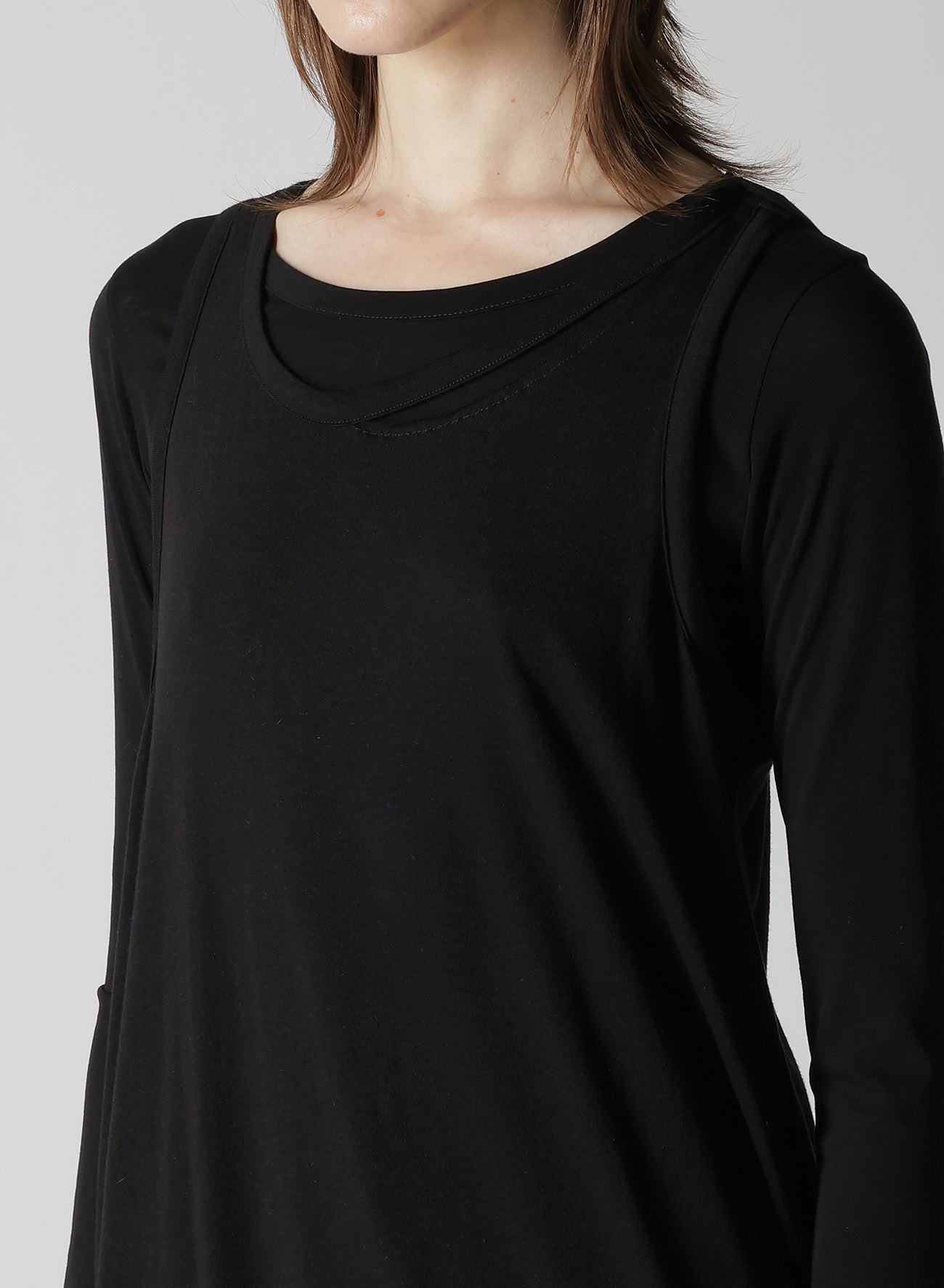 C ANGORA CASHMERE SINGLE JERSEY DRAPED DRESS
