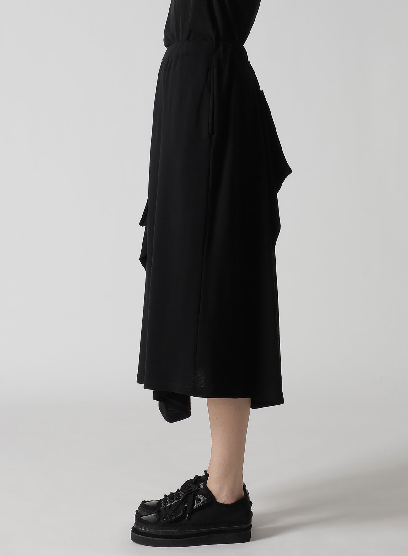 HIGH TWISTED GAUZE TERRY TUCKED SKIRT
