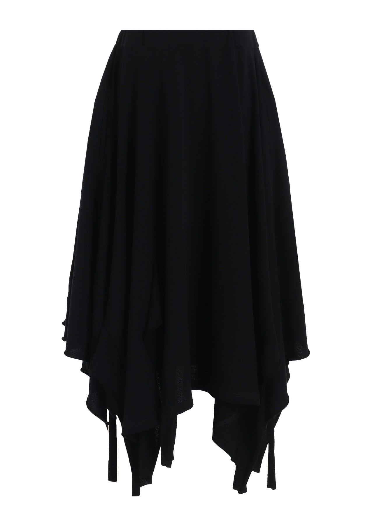 HIGH TWISTED GAUZE TERRY DRAPED HEM SKIRT