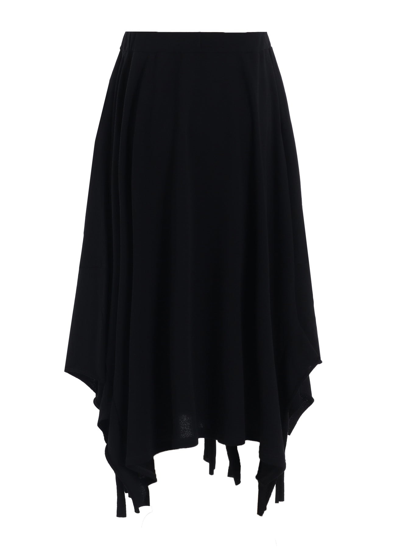 HIGH TWISTED GAUZE TERRY DRAPED HEM SKIRT