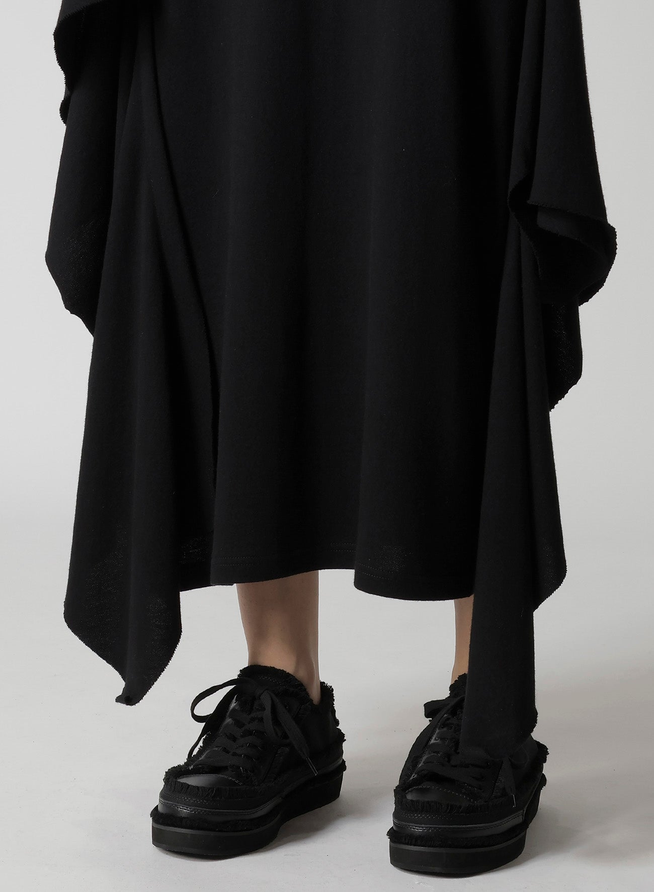 COTTON YAK SINGLE JERSEY SIDE DRAPED STRAP DRESS