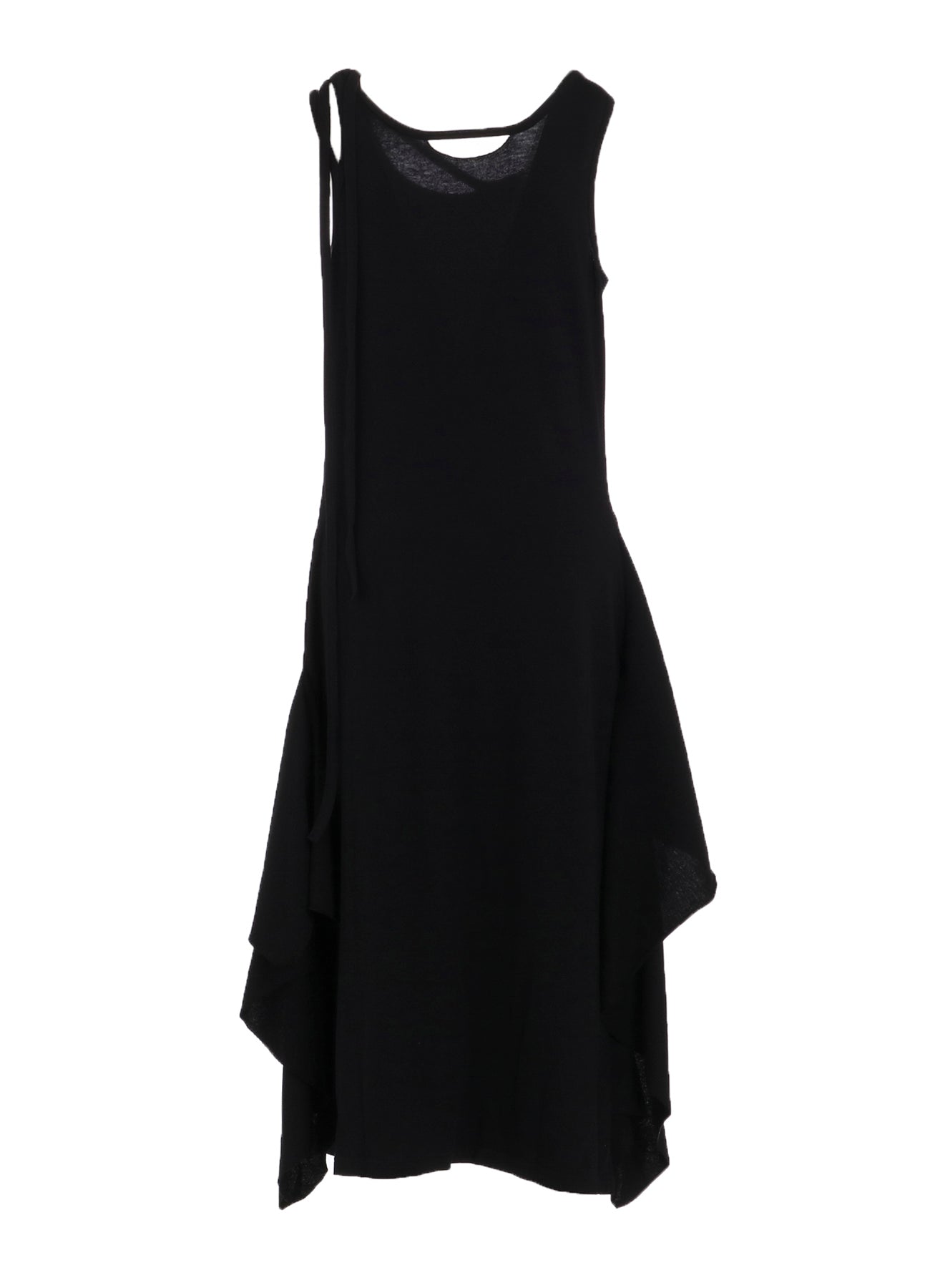 COTTON YAK SINGLE JERSEY SIDE DRAPED STRAP DRESS