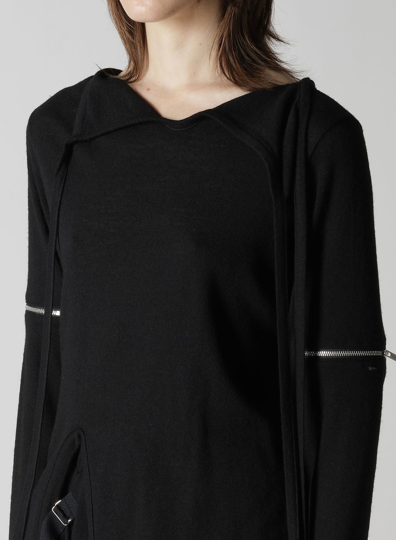 WOOL LIGHT MILLING SINGLE ZIP SLV STRAP PO