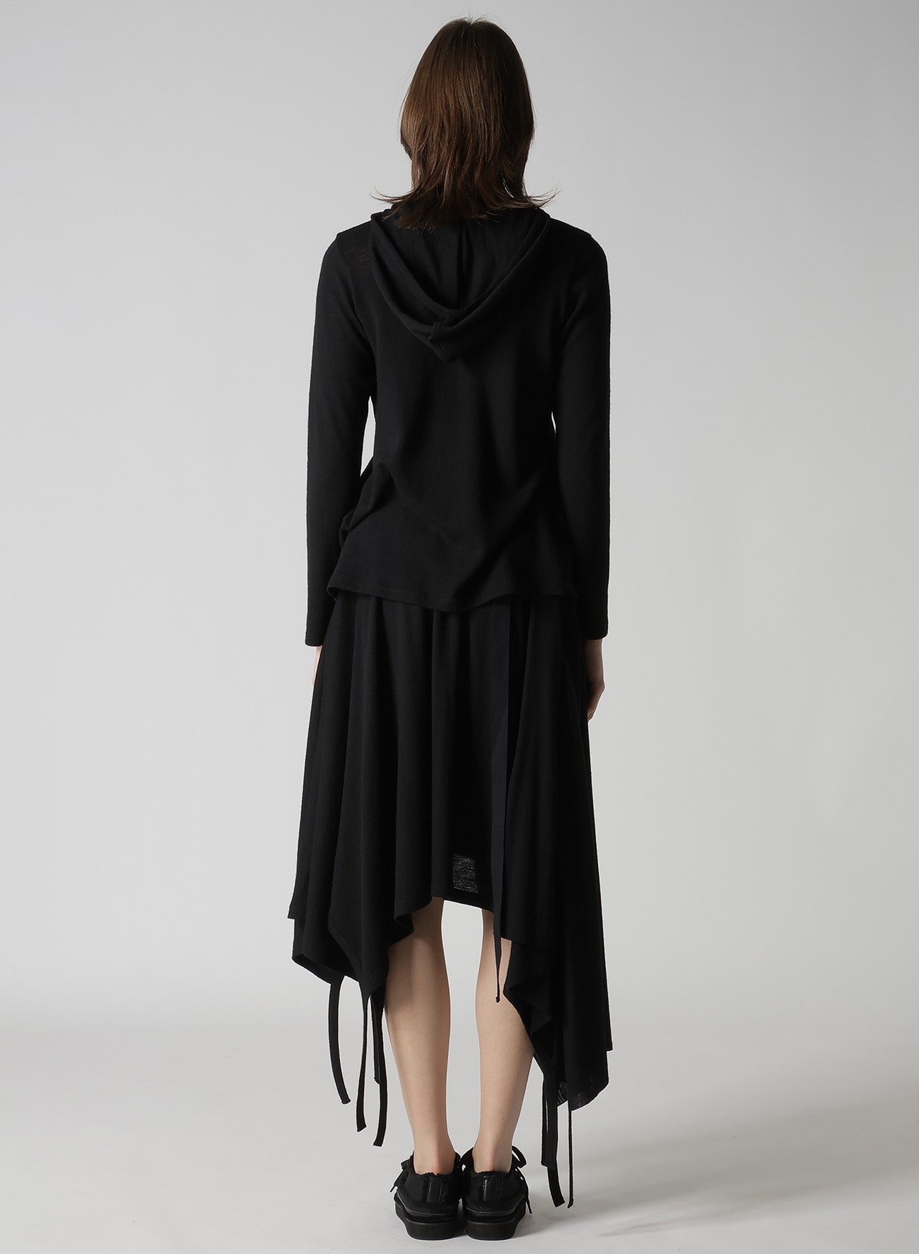 WOOL LIGHT MILLING SINGLE STRAP HOODIE PO