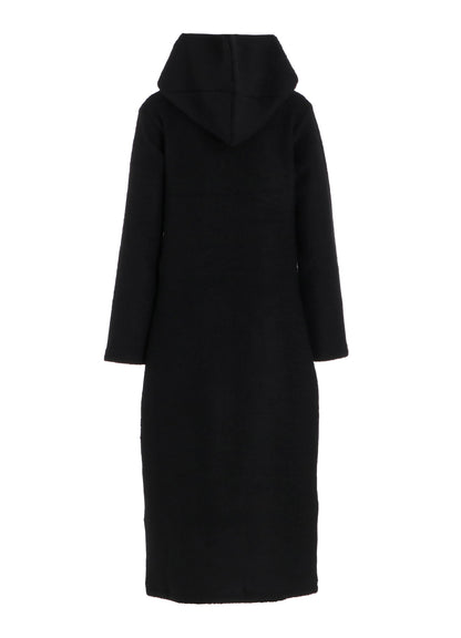 WOOL SHEEP PILE HIGH NECK DRESS